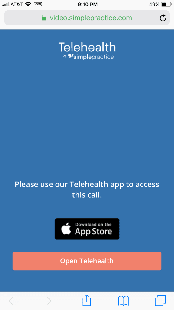 Teletherapy on Apple iOS